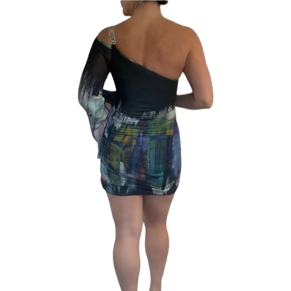 Jovani Mini One Shoulder Dress - Picture 5 of 6